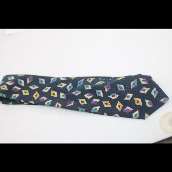 tIE 100% PES Carlo Margo made in Belgium diamond logo - Picture 1 of 5